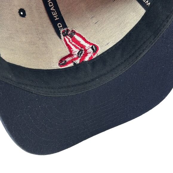 Boston Red Sox Hat Baseball Cap Fitted 7 1/8 Blue MLB Hat Land 6 Panel - Picture 5 of 9